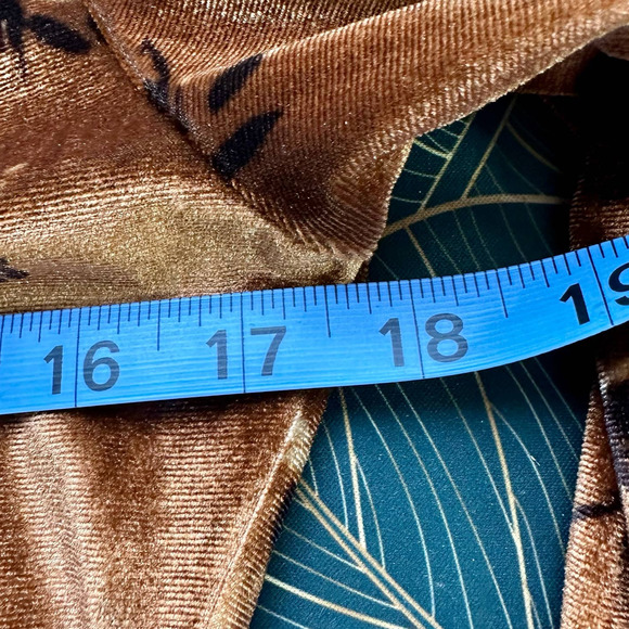 House of Harlow x Revolve Women Mustard Yellow Floral Velvet Franz Mini Dress S - Picture 7 of 10